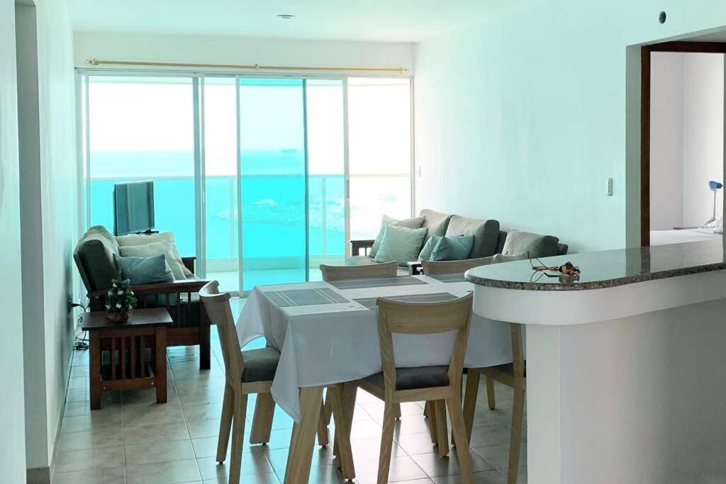 Dpto. Privado Frente Al Mar Con Vista Espectacular Apartment Salinas  Luaran gambar