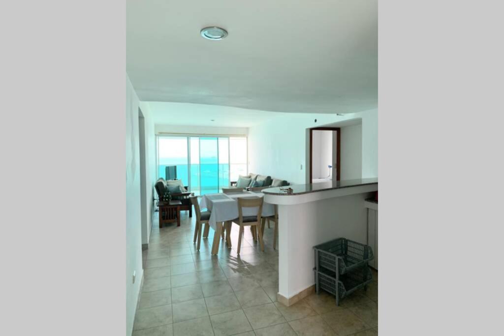 Dpto. Privado Frente Al Mar Con Vista Espectacular Apartment Salinas  Luaran gambar