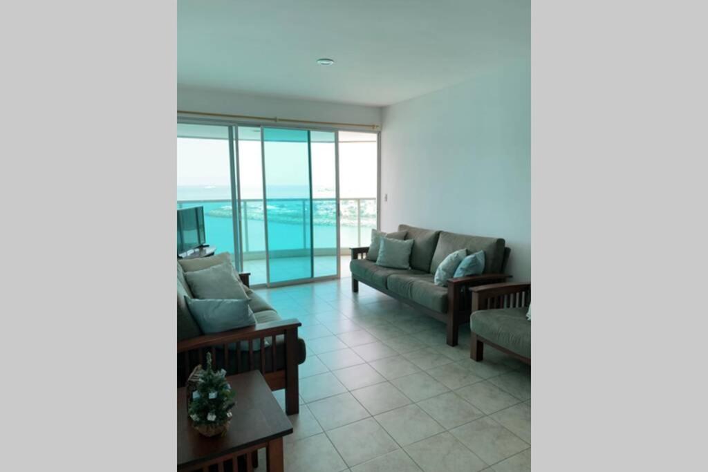 Dpto. Privado Frente Al Mar Con Vista Espectacular Apartment Salinas  Luaran gambar