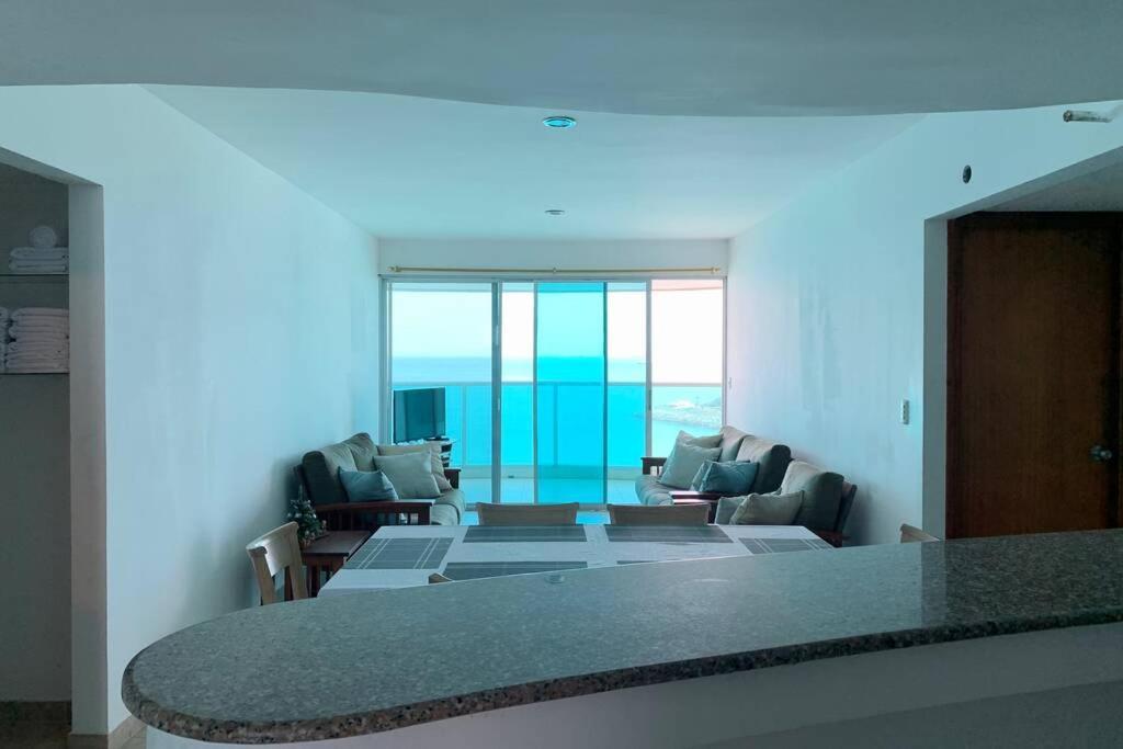 Dpto. Privado Frente Al Mar Con Vista Espectacular Apartment Salinas  Luaran gambar