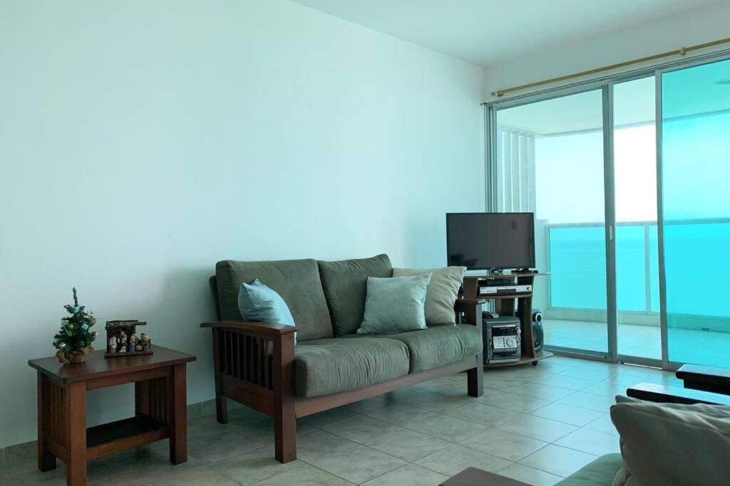 Dpto. Privado Frente Al Mar Con Vista Espectacular Apartment Salinas  Luaran gambar